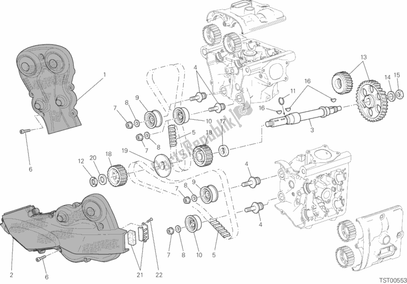 Todas as partes de Distribuzione do Ducati Monster 1200 S Stripes USA 2015